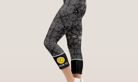 Pickleball Print Paisley Bandana Add Custom Text Capri Leggings