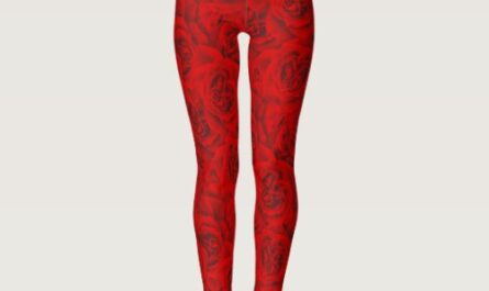 Red Roses Bold Elegant Pattern Floral Hype Rose Leggings