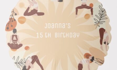 Yoga birthday party balloon