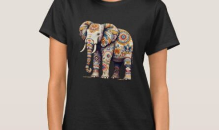 Women's Nature and Animals Elephant Mandala Orient T-Shirt