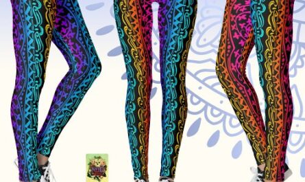 Boho Mandala Rainbow Flower & Leaf Leggings