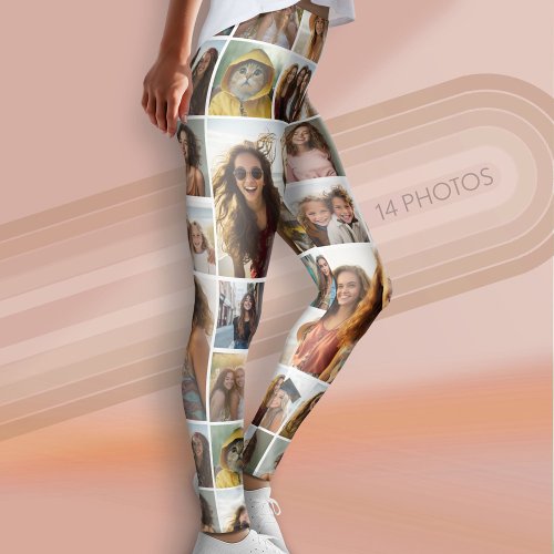 Create a Custom Photo Collage – 14 Photos – White Leggings