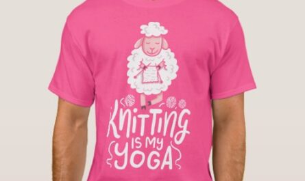 Knitting Is My Yoga Cute Wool Sheep Which Is Knitt T-Shirt