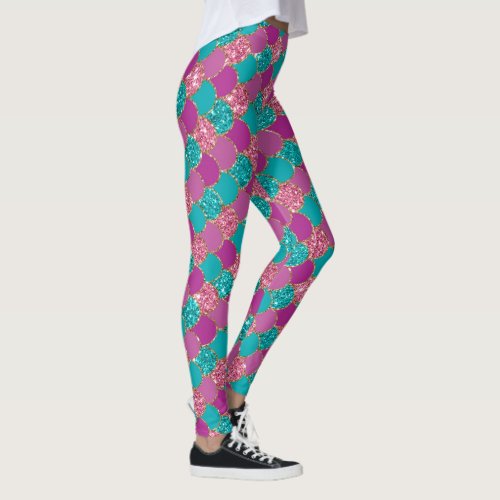 Mermaid Scale Leggings | Yoga & Boating Pants