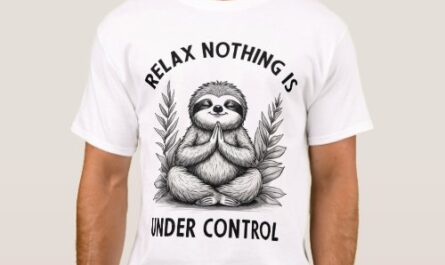 Relax Nothing Is Under Control Funny Sloth Yoga T-Shirt